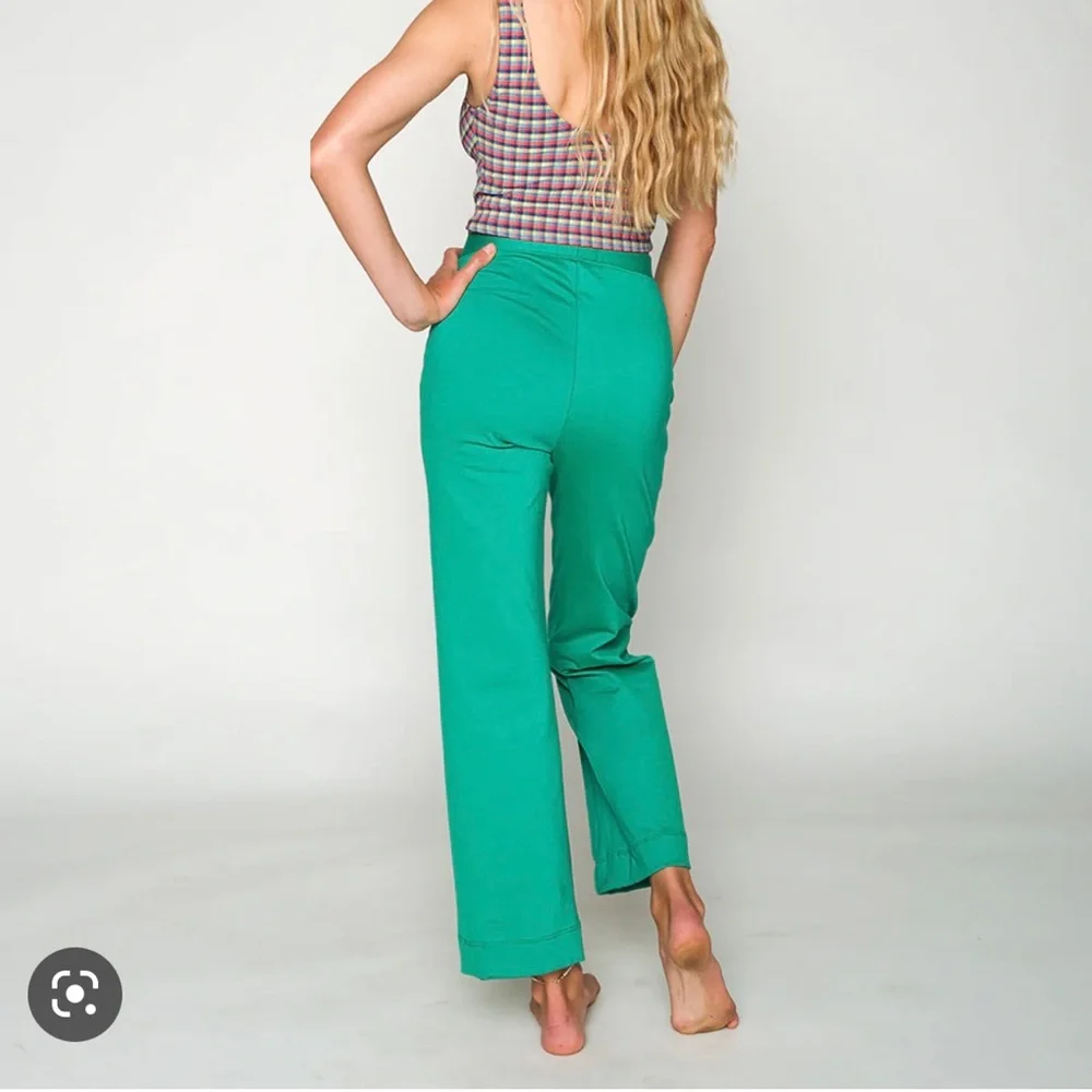 Seea Teal Cropped Ankle Pants - Picture 3 of 8